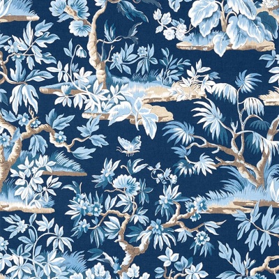 Anna French Elwood Wallpaper in Navy